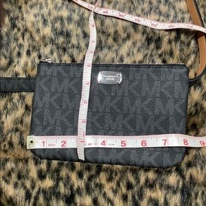 Michael Kors Women's Black MK Chain Belt Bag Purse